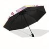 Donut Sanrio Automatic Opening and Closing Cartoon Umbrella - Small Umbrella Suitable for Various Occasions, Portable 3-Fold Small Umbrella for Men an
