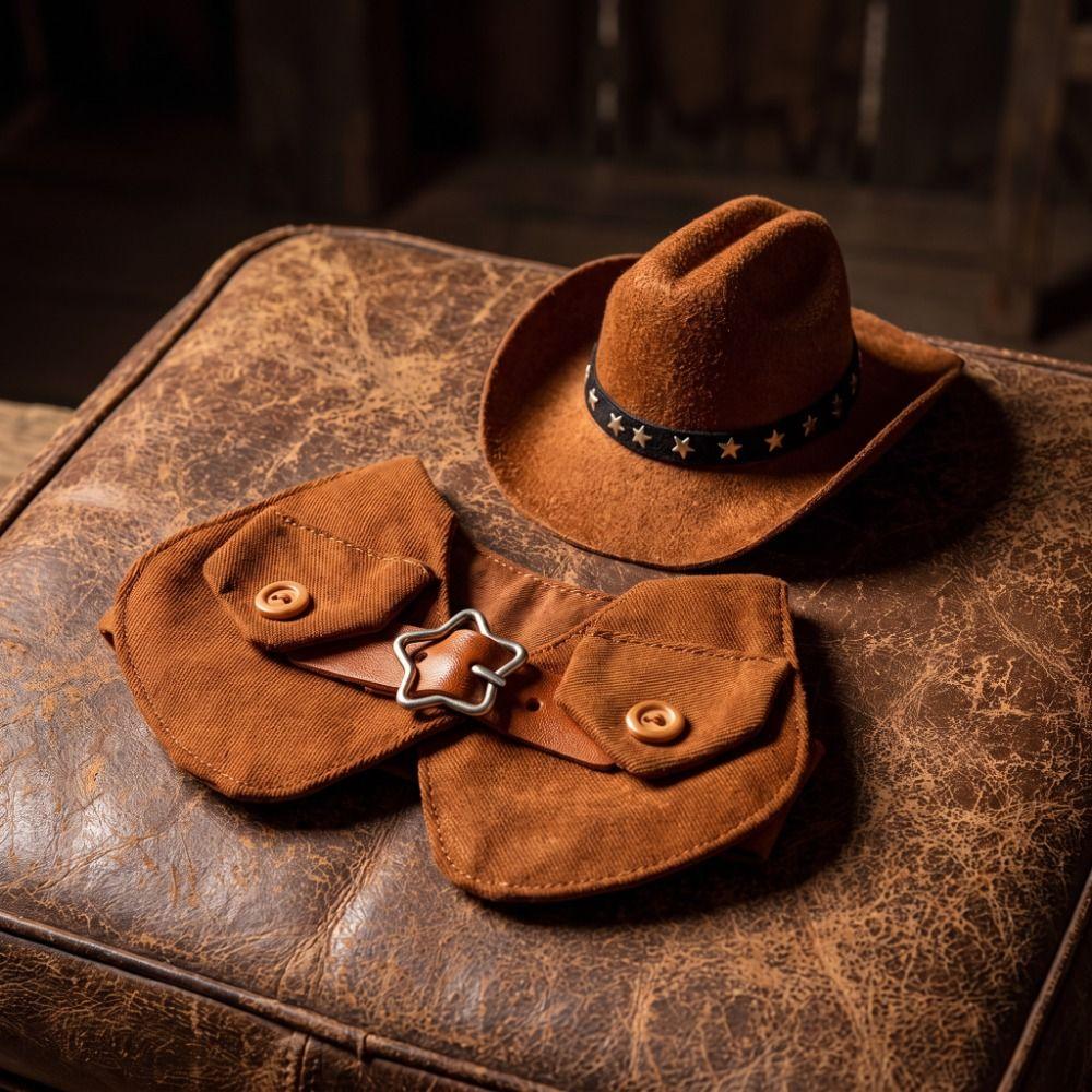 Retro Dog Cowboy Costumes Dress-Up Pet Outfits Cute Cats Costume Cat