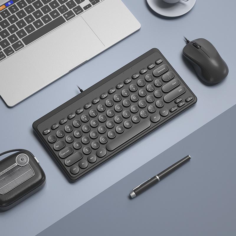 BOW HangShi Wired Keyboard & USB Wireless Mouse Set for Girls