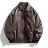PU Leather Jacket Youth Trend Year Jacket Men's Jacket Short Leather Jacket Men's Spring and Autumn Wide