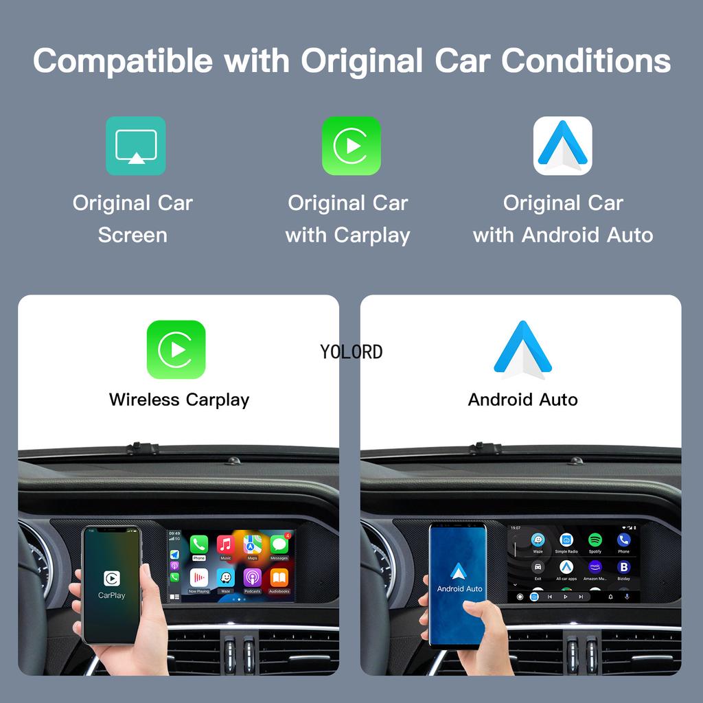 Беспроводной Carplay подходит для Mercedes Benz ABCE CLA GLA GLK ML Sprinter NTG4.5 Becker модуль Android Auto Navigation