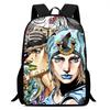 JoJos Bizarre Adventure Cartoon Kids Backpack School Lightweight Ergonomic Double Strap Bag With Printed Design Grades