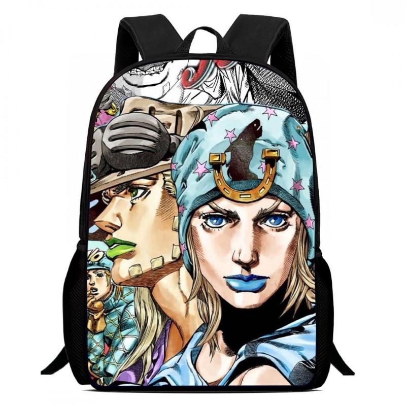 JoJos Bizarre Adventure Cartoon Kids Backpack School Lightweight Ergonomic Double Strap Bag With Printed Design Grades
