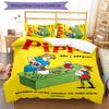 Pippi Longstocking 3pcs Bedding Set Duvet Cover Closure Includes 1 Duvet Cover & 2 Pillowcases for All Seasons Bedroom Home Dorm Decor