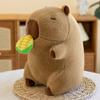 Cute Capybara Doll Eating Avocado Carrots Corn Capybara Plush Doll Simulation Animal Capibara Fluffty Soft Stuffed Doll Kid Gift