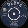 Пластинка 7 дюймов BRIAN POOLE  THE TREMELOES  Do You Love Me F11739 DECCA 1963 UK Рок Б/у