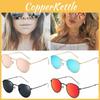 Fashion Oversized Round Sunglasses For Men And Women With Vintage Retro Mirror Glasses