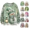 Women's Casual Long Sleeve Woolen Christmas Sweatshirt Fall  Vacation Long Sleeve Pullover