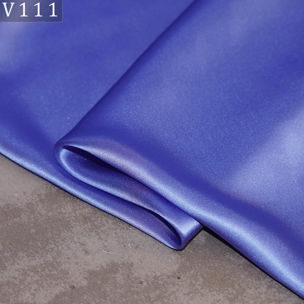 HYSK Natural Genuine Pure 100% Silk Crepe Satin Fabric Silk China Duchess Plain Brown by Meter for Dress Bedding Wedding