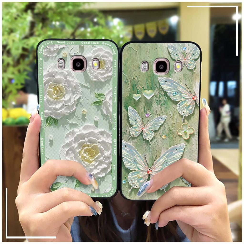Flower Dirt-resistant Phone Case For Samsung Galaxy J510/J5 2016/J5108 TPU Back Cover Shockproof Cute Fashion Design