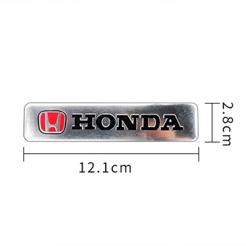 hbdf4 Car Logo Aluminum Label Stickers Decorative Accessories For Honda Civic Fit Jazz Accord Pilot CRV Odyssey Passport City Shuttle