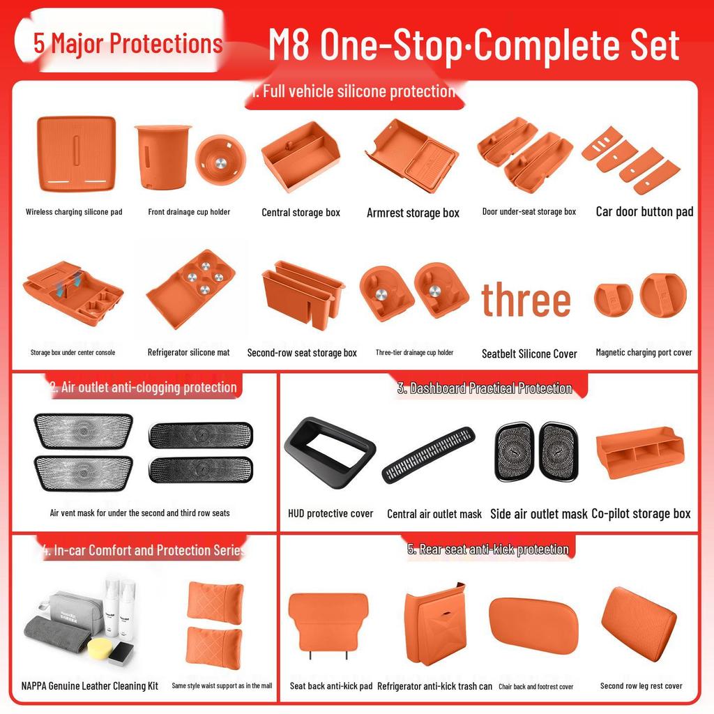 AITO M7 M8 M9 Accessories: Wireless Charger Pad & Interior Trim Mod Kit
