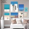 Minimalist Swimming Pool Poster Print Miami Ocean View Canvas Painting Summer Beach Wall Art Pictures for Living Room Home Decor