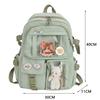 Preppy Style Large Capacity Students School Bags Casual Canvas Female Backpack Fashion Patchwork Women Knapsack with Card Badge