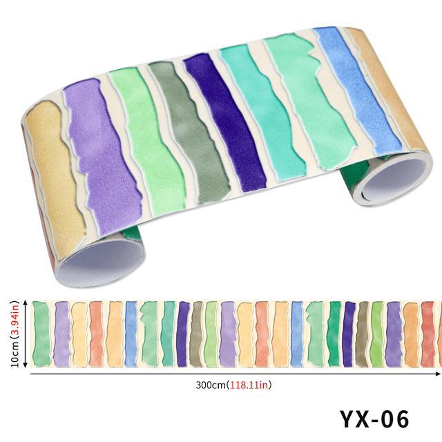 Съемный бордюр для пола, самоклеящиеся наклейки на плитку, пилинг-палка для гостиной, водостойкий настенный декор, линии, наклейки для кухни, ванной комнаты