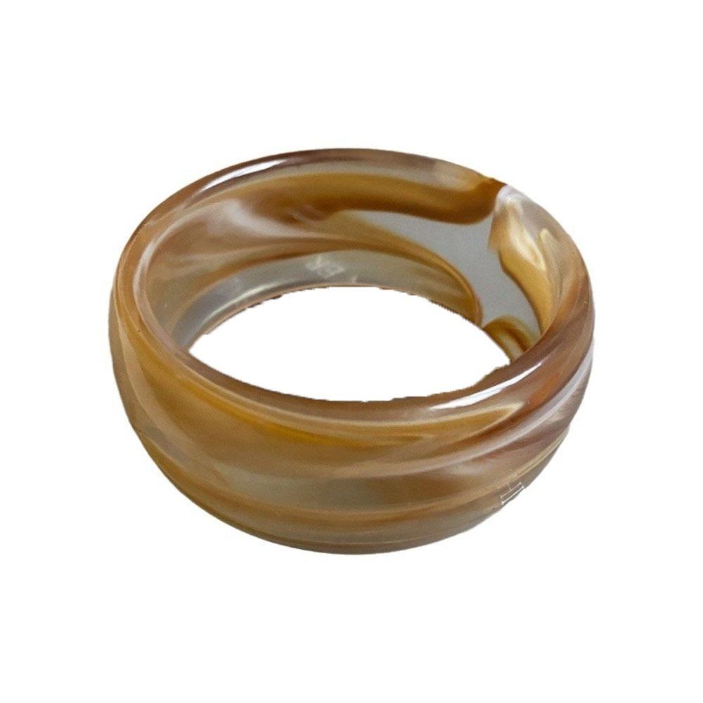 Round Resin Bangle Europe American Style Exaggerated Bracelet Temperament Cuff Bangles  Girls