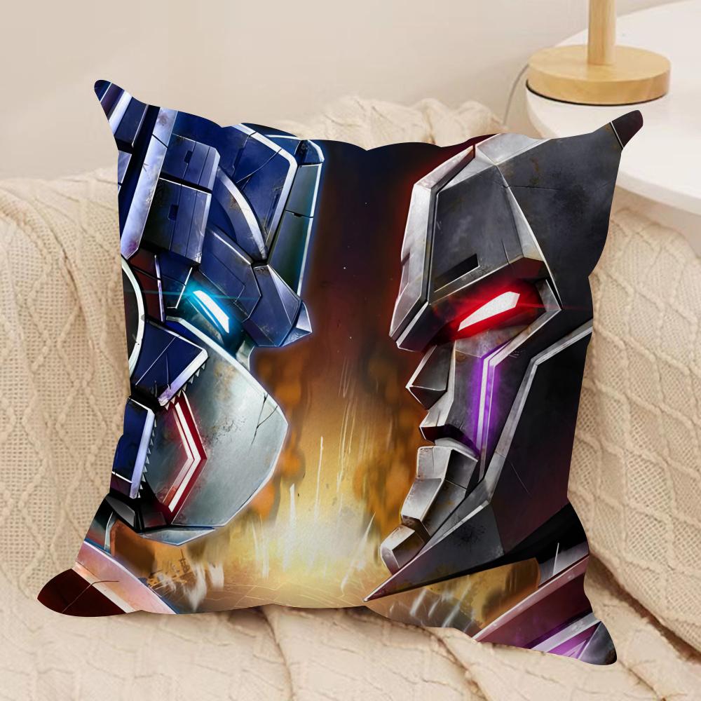 T-Transformers Movie Cushion Cover Pillowcase Ultra Soft Skin Friendly Fabric Cloud Like Comfort & Concealed Zipper