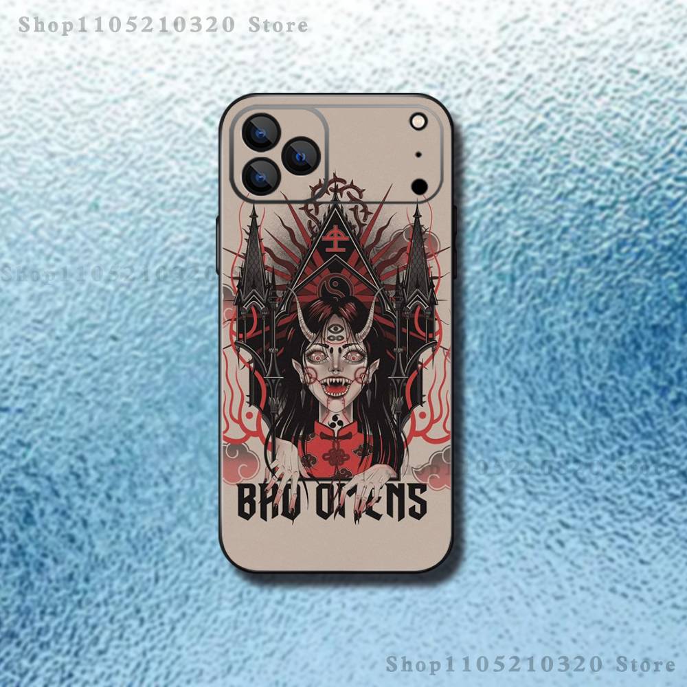 Группа B-Bad O-Omens Крутой Чехол Для Телефона Для iPhone 17,16,15,14,13,12,Pro,Max,Plus,E,SE4,Air,Mini Черный Мягкий Короб