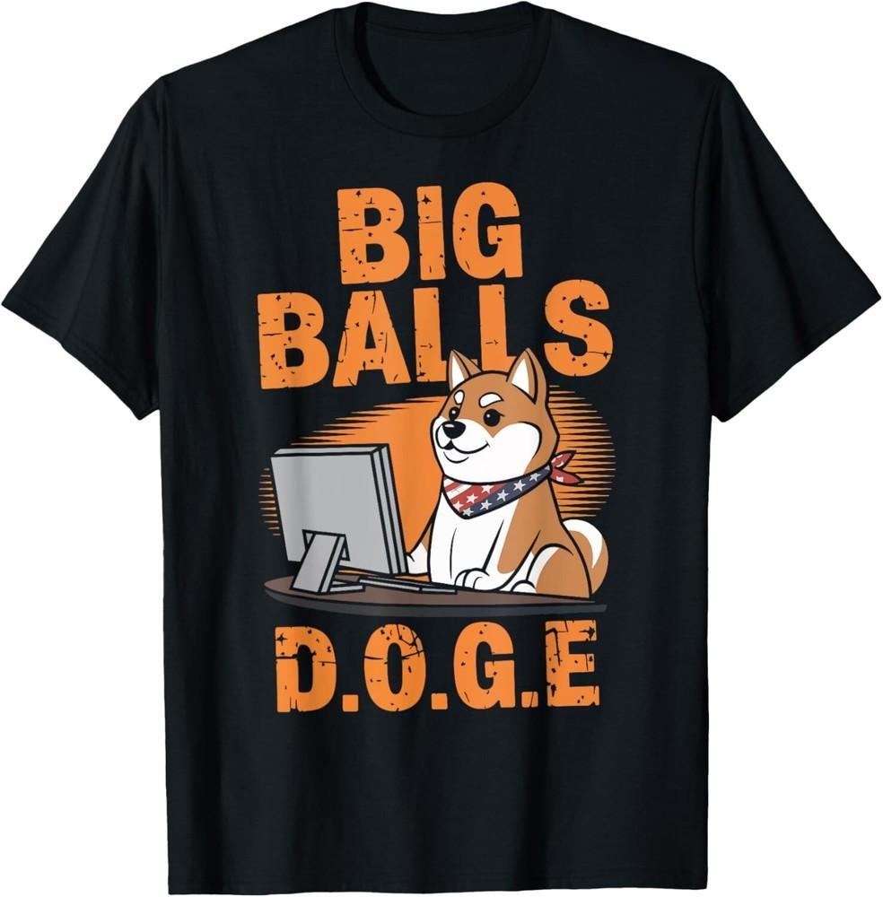 Большие Мячи D.O.G.E DOGE Смешная футболка унисекс
