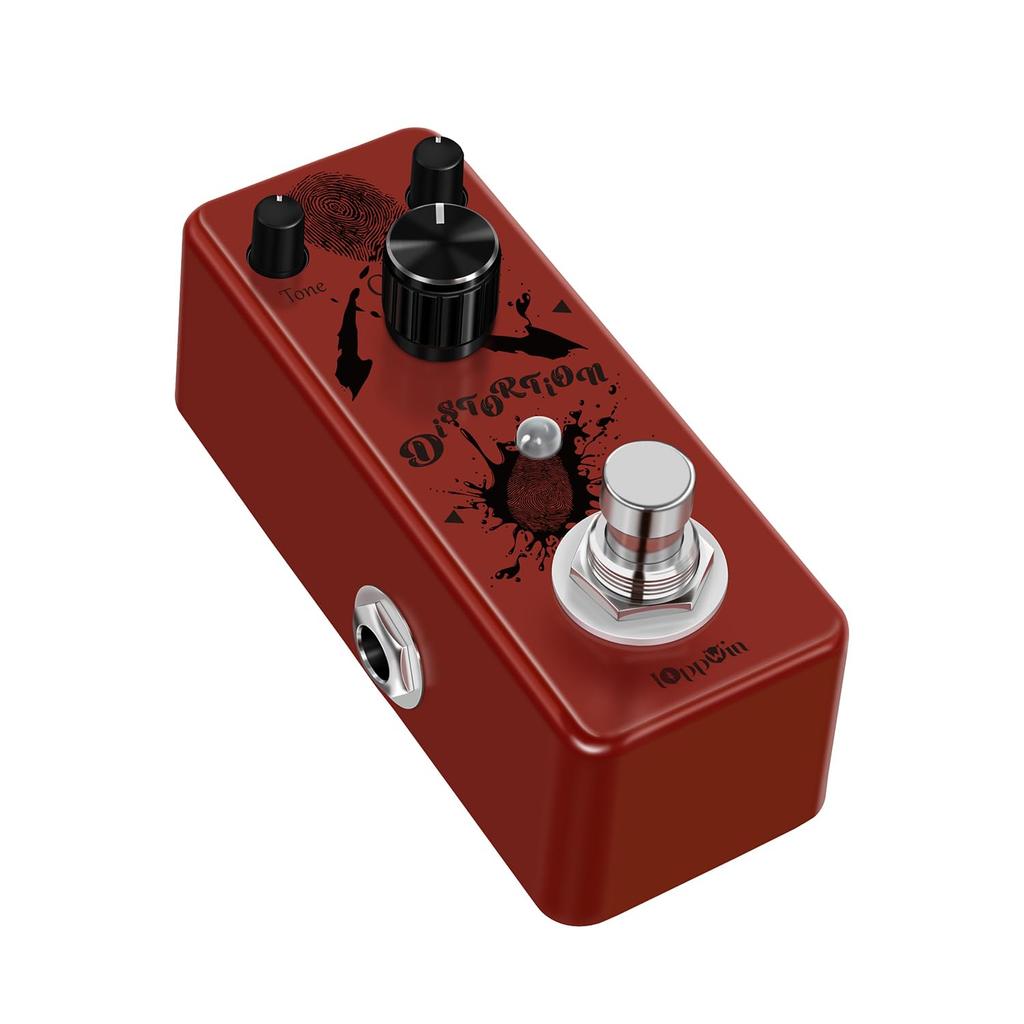 IOppWin British Distortion Pedal Classic English Distortion Metal True Bypass - Amp-Inspired Tone, Case, Ultra-Compact,