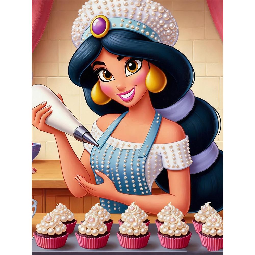 Disney Набор для жемчужной живописи Принцесса Жасмин Жемчужные кексы Мастер-класс Домашний декор стен Ручной работы Подарок