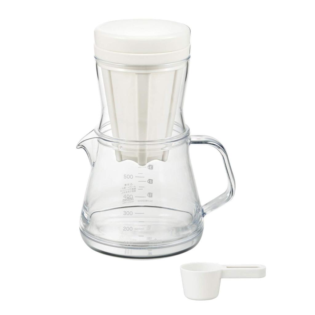 Akebono Sangyo Coffee Server Strom 500 2WAY Dripper Set for White Drip Brew Coffee Coffee/Cold