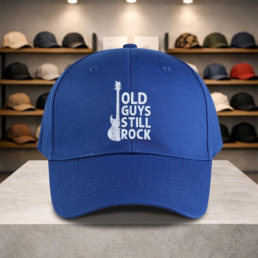 Old Guys Still Rock Guitar Graphic Baseball Cap Adjustable Outdoor Sports Hat