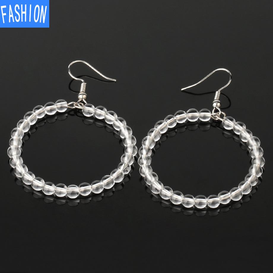 Маленькие круглые серьги из бисера с аметистом. Универсальные женские серьги.