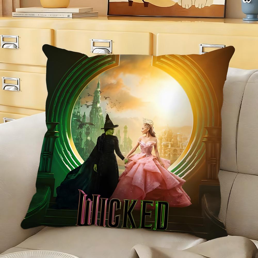 Movie WWicked Cushion Cover Soft Durable Reversible Pillow Cover Home Car MultiScene Daily Comfort Pillowcase