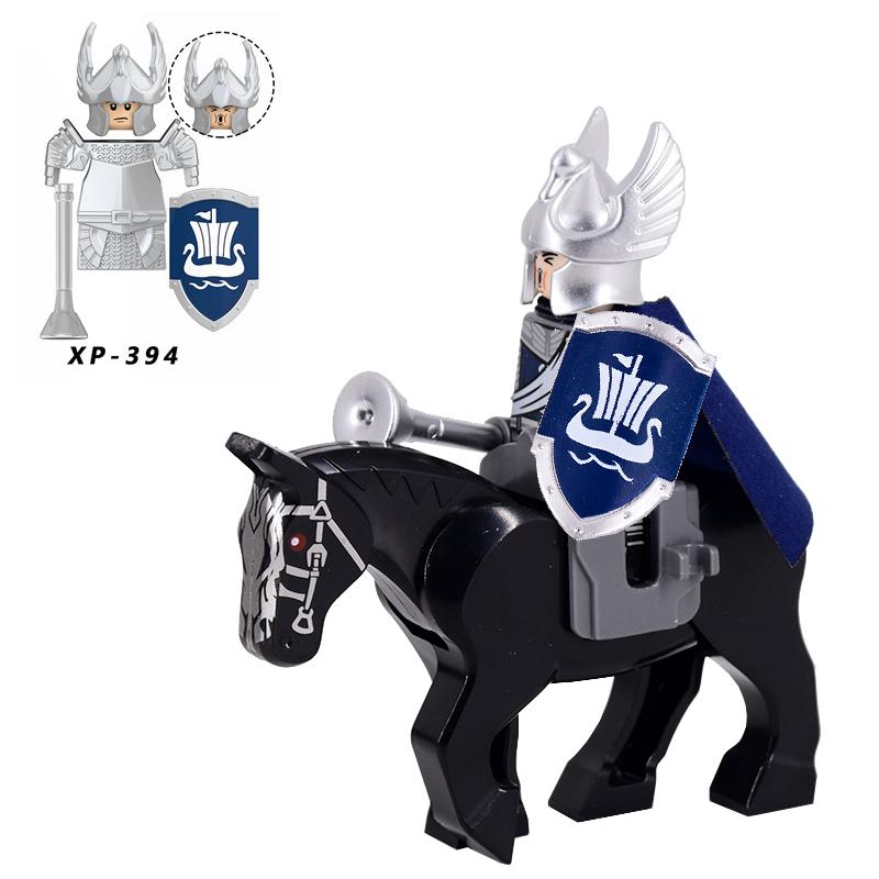 Medieval Rohan Gondor Knights Lotr Figures Building Blocks The Guard Soldier With War Horse Bricks Toys for Children XMAS Gifts