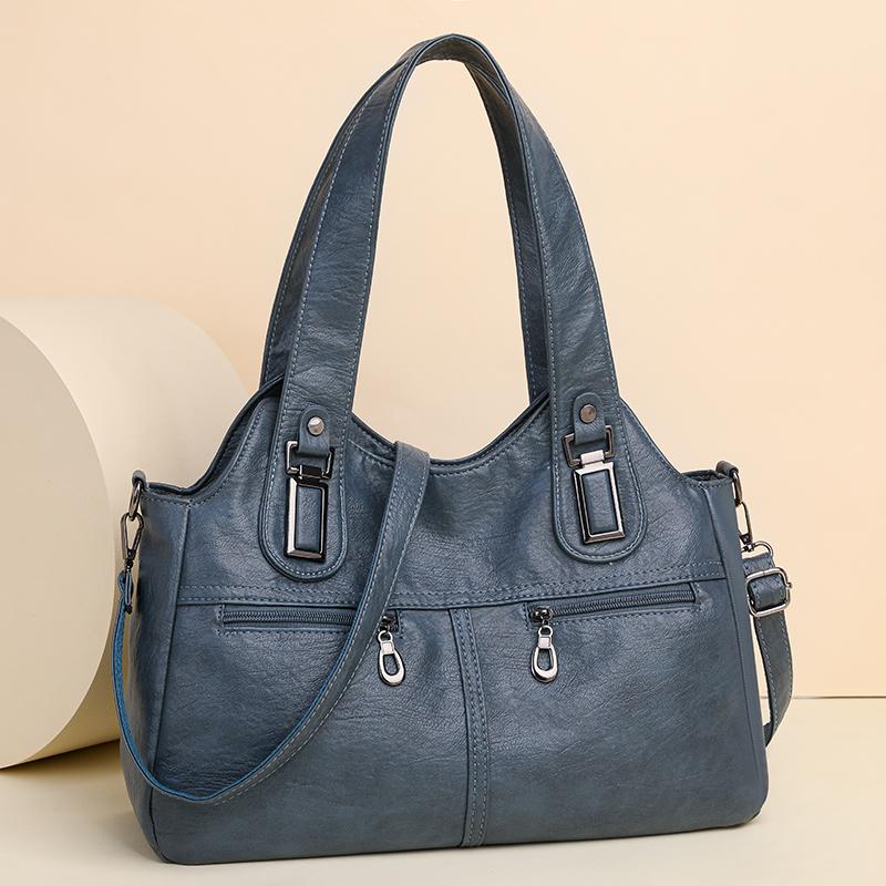 High-quality Feminine Leather Shoulder Bag Top Handle Bags Casual Messenger Bags Large Capacity Women's Bags