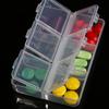 Home Braille Plastic Pill Boxes Tablet Container Medicine Holder 6-day