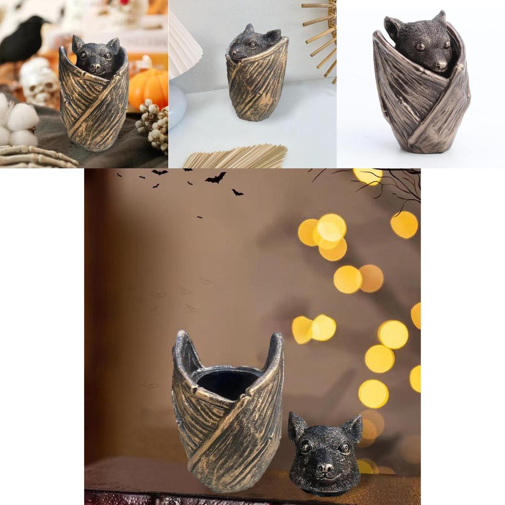 Готическая шкатулка для украшений в виде летучей мыши из смолы, подарок на Хэллоуин, органайзер для хранения украшений