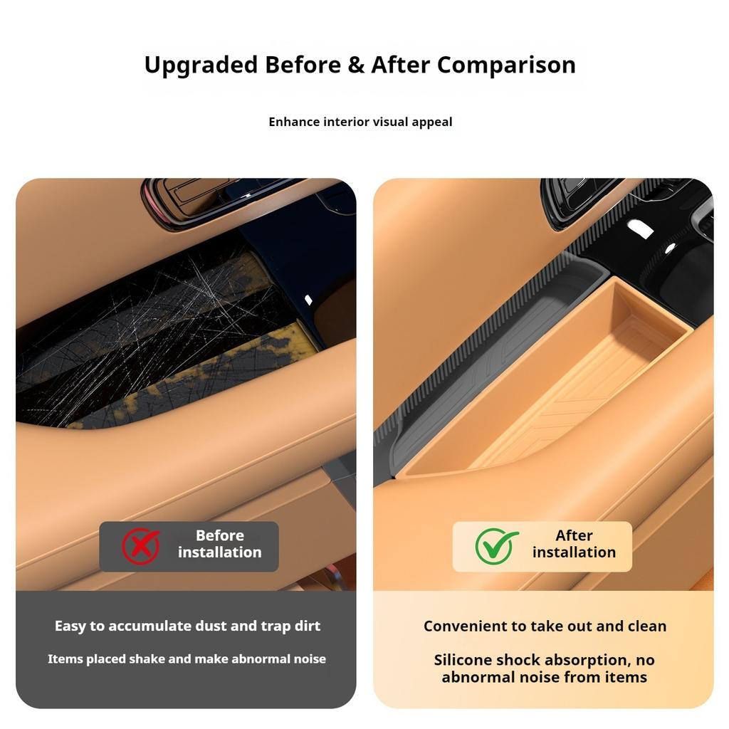 Fit For Zeekr 9X Car Door Handle Storage Box Door Slot Organizer Interior Modification