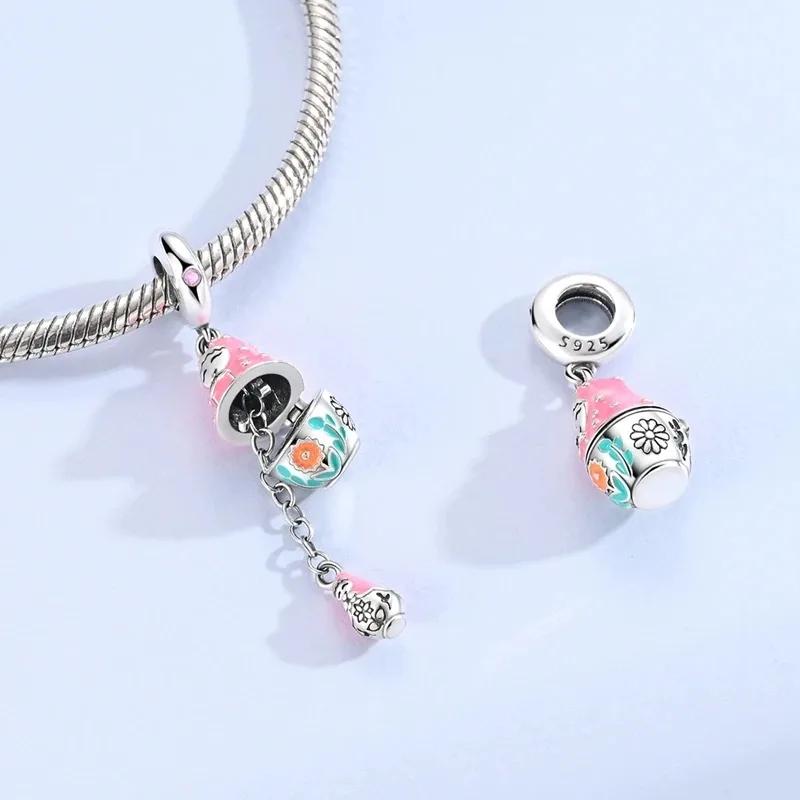 Матрёшка Медь Открывается и закрывается Шармы Подвеска Подходит для браслета Ювелирные изделия Женские Изготовление своими руками Подарок Аксессуар