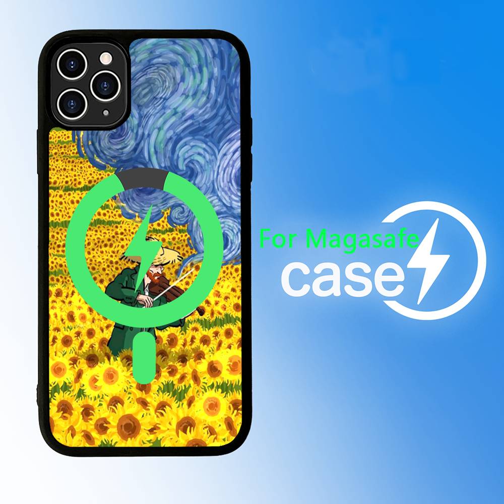 Арт Винсент Ван Гог Магнитный чехол для телефона Magsafe для iPhone 17 16 15 14 13 12 11 Plus Pro Max PC+TPU Чехол