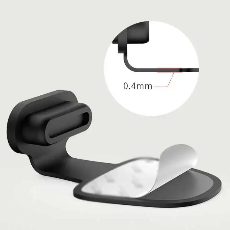 USB C Anti-Lost Dust Plug - Silicone Detachable Adhesive Design Charge Port Protector Cover for Samsung Google Pixel Devices2