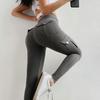 High Waist Yoga Pants Women Seamless Hip Lifting Sport Leggings with Pockets Tight Elastic Slim Trousers Workwear