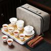 Business Bank Company Corporate Festival High-end Gift Set Suet Jade Porcelain Travel Tea Set