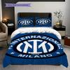 Inter Milan Emblem Vibrant Background Three-piece set (1 * duvet cover + 2 * pillowcase, without core) Bedding set Christmas birthday gift