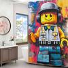 Мультяшная Абстрактная Веселая Различные Профессии L-Лего Занавеска для Душа, Декоративная Занавеска для Душа для Ванной Комнаты, Водонепроницаемая Занавеска для Душа с Крючками
