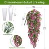 Artificial Hanging Vine Simulated Wall Hanging Fake Flower Plastic Flower Decorative Plant Basket Vine Lavender Wedding Decor