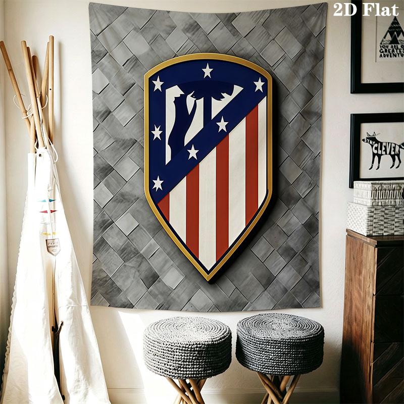 Atlético Madrid Wall Hanging Printed Fabric Blanket Decorative Tapestries for Bedroom Living Room Home Decor