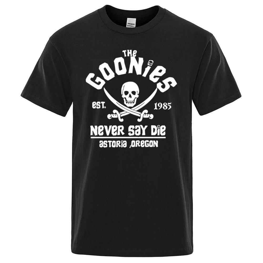 Мужская футболка Oregon Pirate Flag Never Say Die Astoria Casual Хлопок Дышащая Короткий рукав Брендовые топы