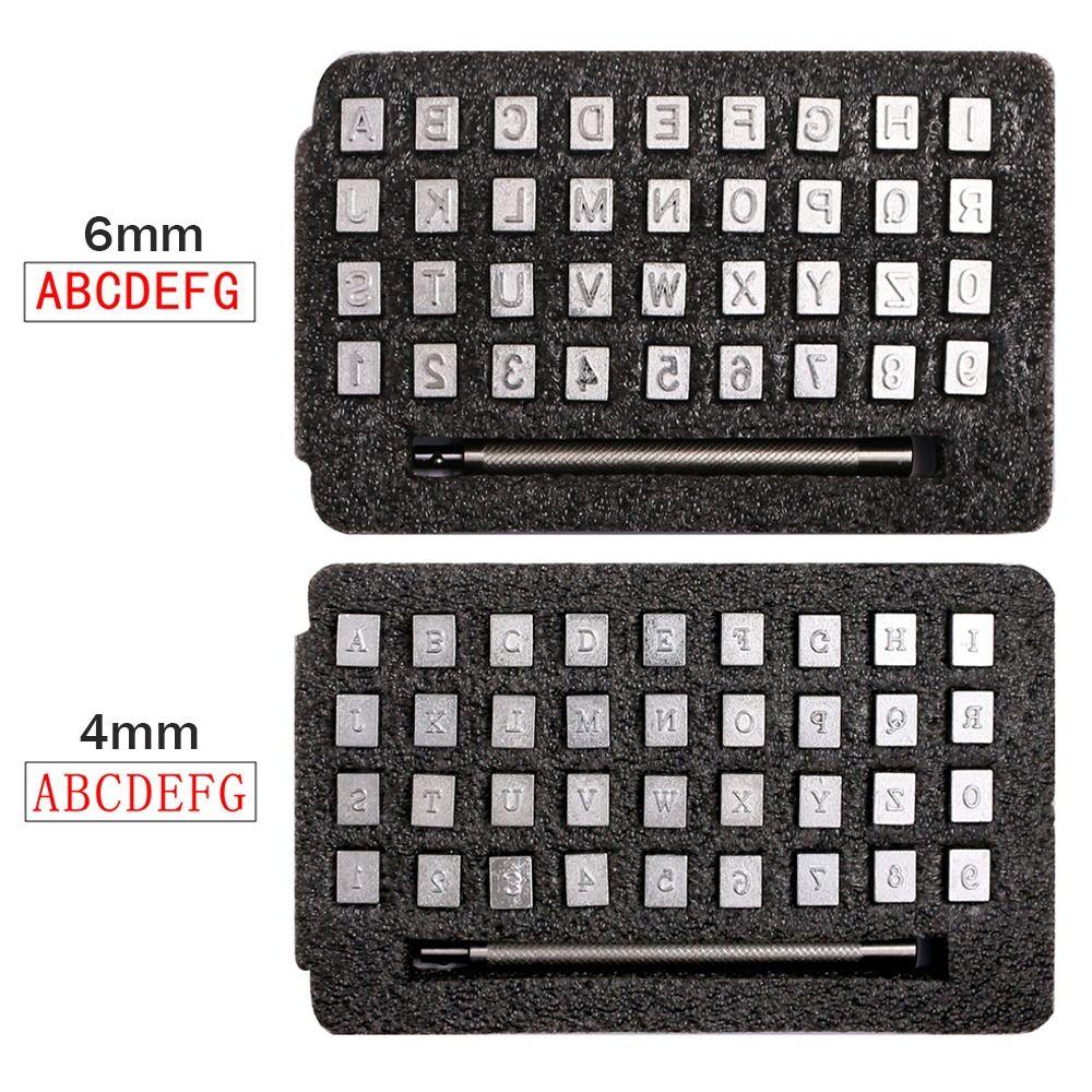 Печать на коже с номером, печать на металлической коже, логотип с прочным штампом с английским алфавитом, изделия из кожи