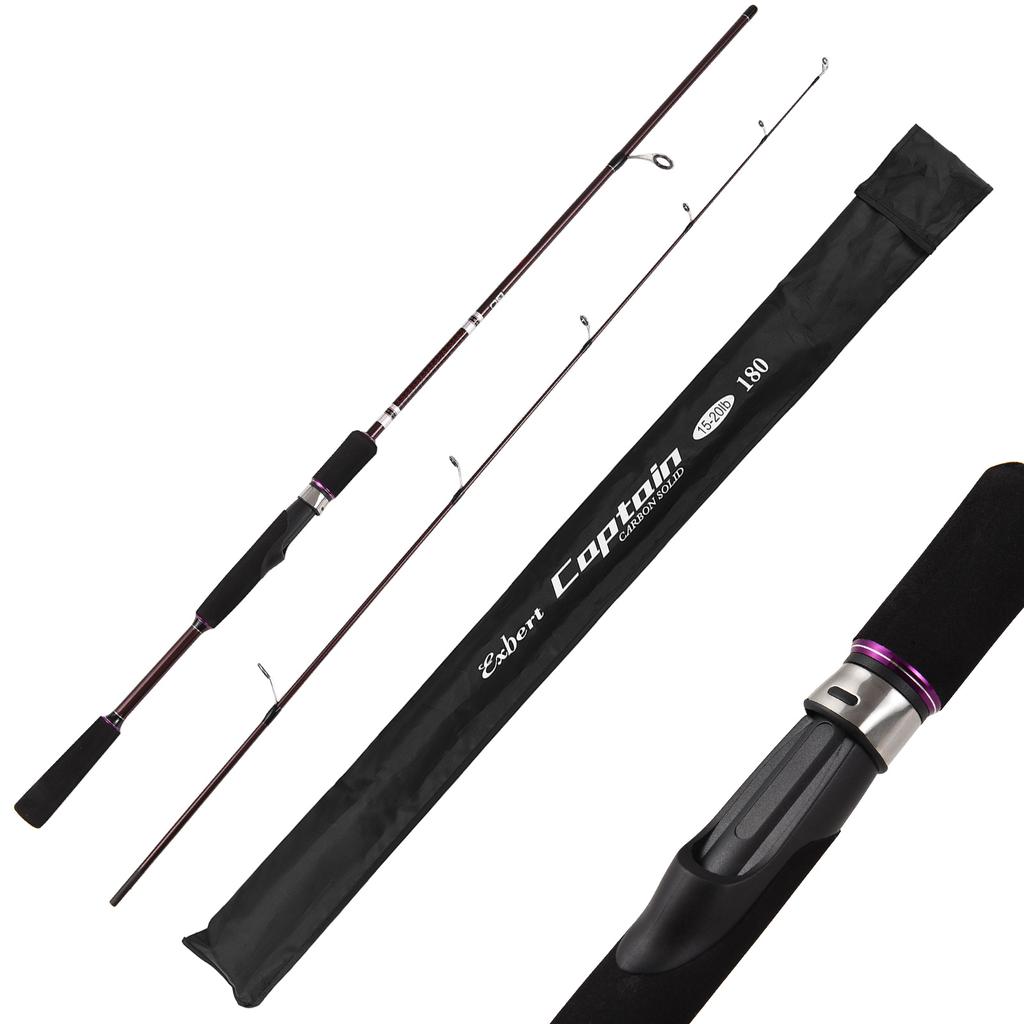 Углеродная спиннинговая удочка 1,8 м, цельнолитая удочка с удобной ручкой из ЭВА