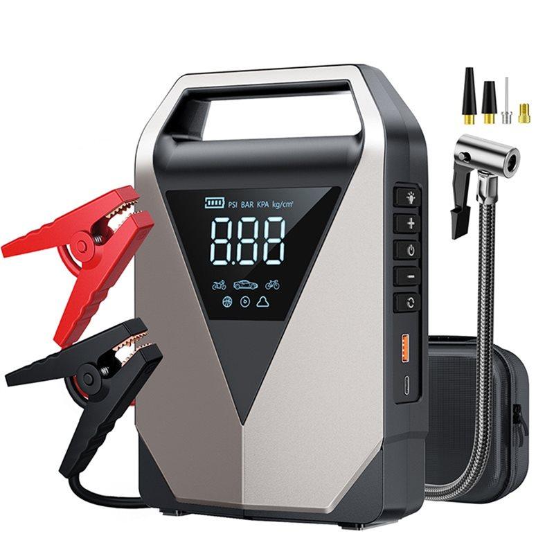 New!Car Jump Starter Air Pump 4 In 1 Air Compressor Tire Pump 14800Mah Battery Booster Pack Car Booster Starting Device