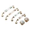 DRELD Vintage Rural Ceramic Drawer Cupboard Door Furniture Handles Cabinet Handles and Knobs Dresser Kitchen Pull +M4x25mm Screw