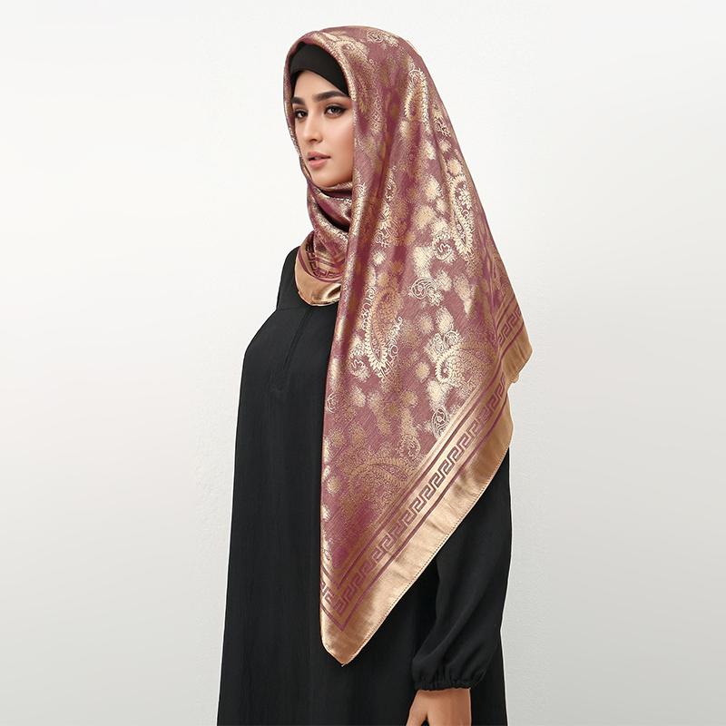 100x100cm Women Silk Square Scarf Hijab Female Design Print Lady Shawl Wraps Foulard Headbands Bufanda Large Bandana Luxury