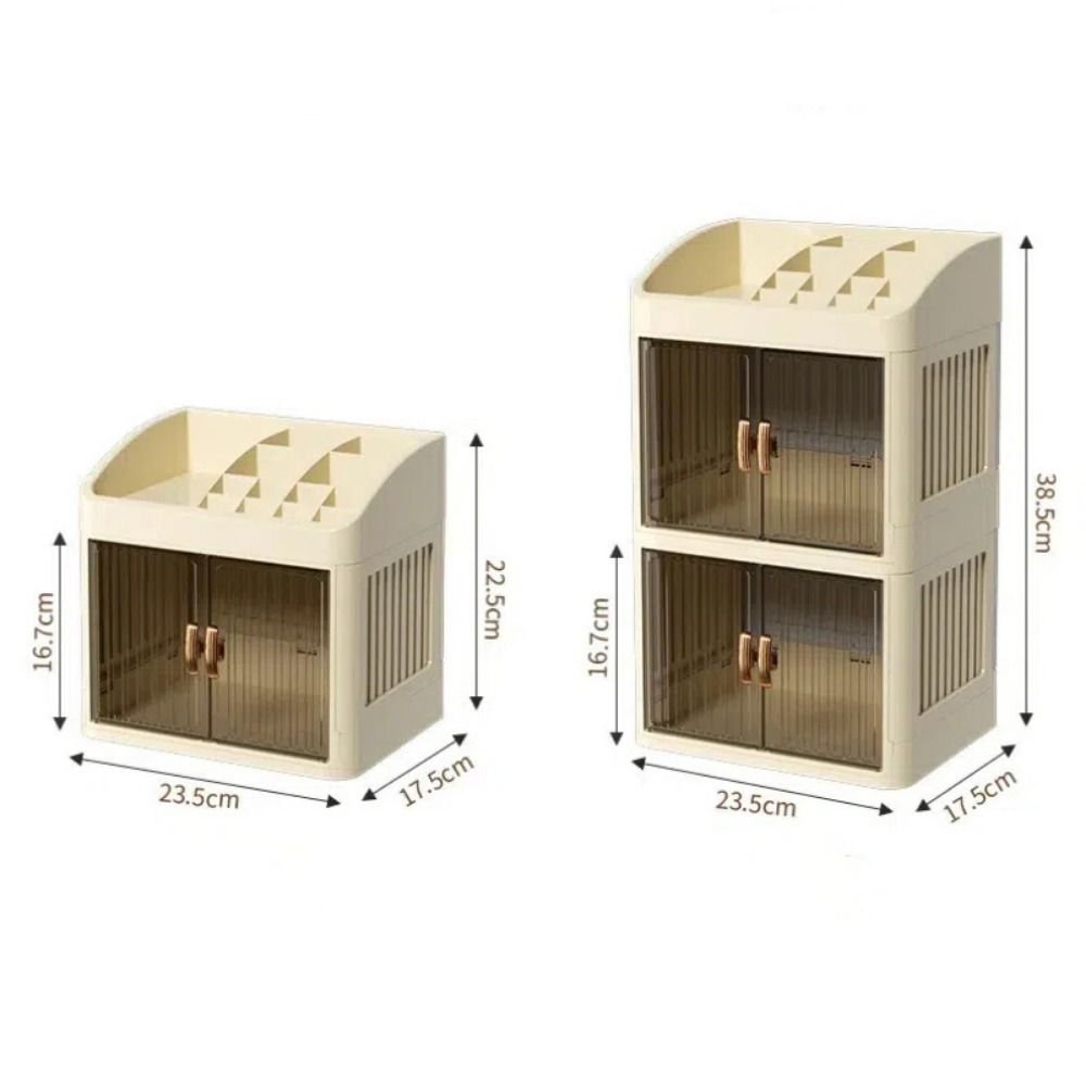 Plastic Makeup Storage Box Multi-Layer Stationery Rack Household Storage Shelf  Cosmetics Organizer